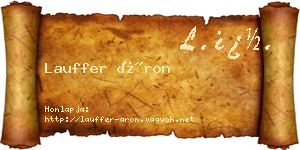 Lauffer Áron névjegykártya